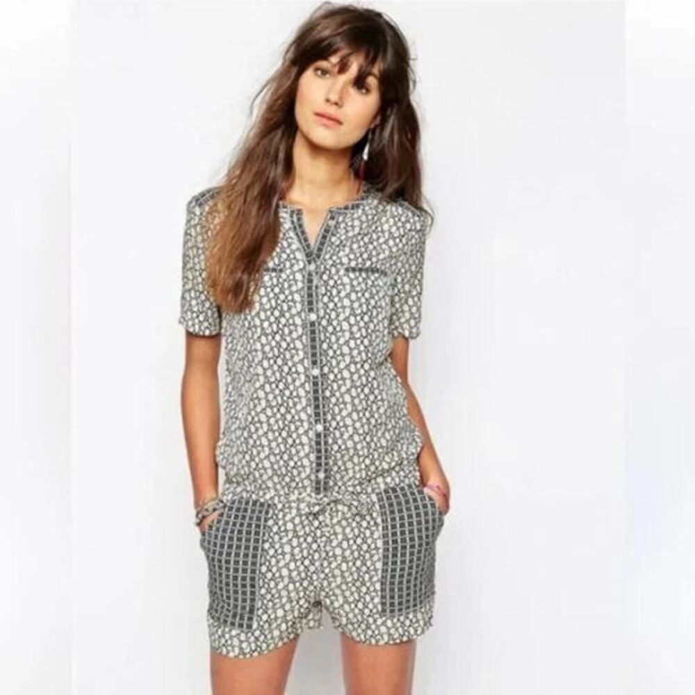 Maison Scotch & Soda Tan‎ & Black Shorts Romper Jumper Size 4